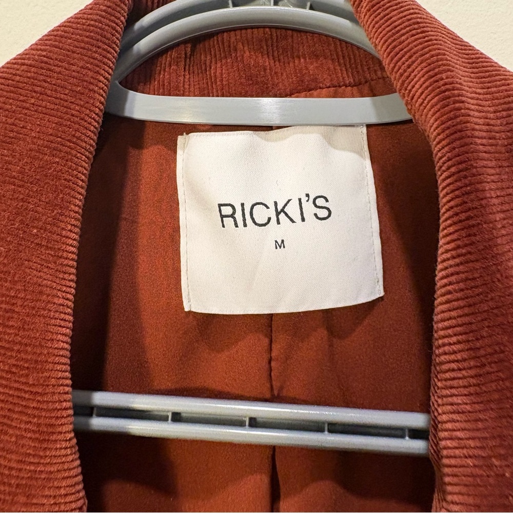 RICKI'S Women's Rust Corduroy Blazer Jacket - Picture 2 of 2